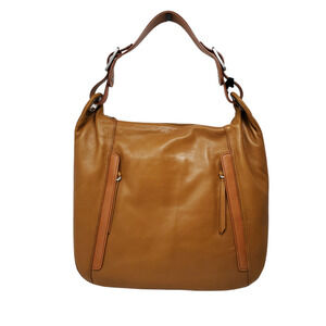 Christopher Kon Atelier Large Shoulder Bag Purse Leather Brown Camel